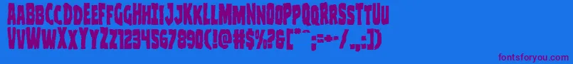Clubberlang Font – Purple Fonts on Blue Background