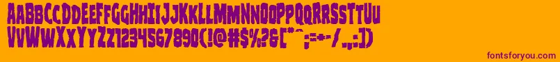 Clubberlang Font – Purple Fonts on Orange Background