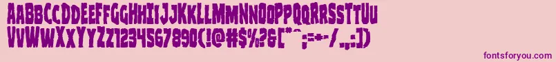 Clubberlang Font – Purple Fonts on Pink Background