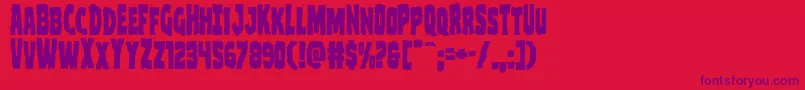 Clubberlang Font – Purple Fonts on Red Background