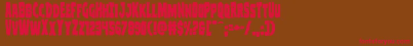 Clubberlang Font – Red Fonts on Brown Background