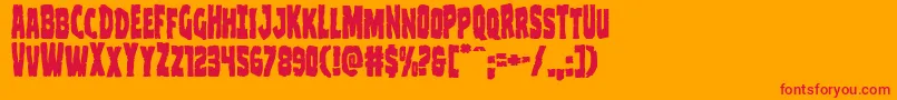 Clubberlang Font – Red Fonts on Orange Background