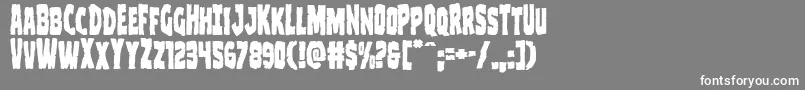 Clubberlang Font – White Fonts on Gray Background