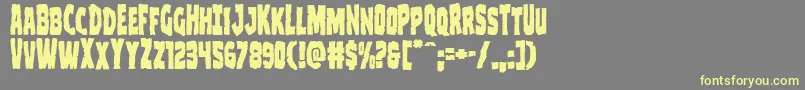 Clubberlang Font – Yellow Fonts on Gray Background