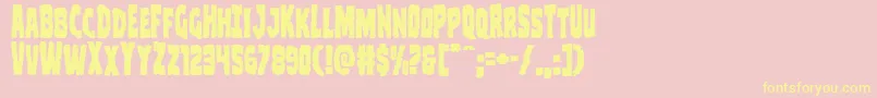 Clubberlang Font – Yellow Fonts on Pink Background