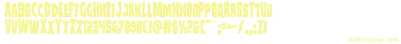 Clubberlang Font – Yellow Fonts on White Background