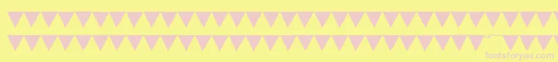 Fonte PaperBannerBlack – fontes rosa em um fundo amarelo