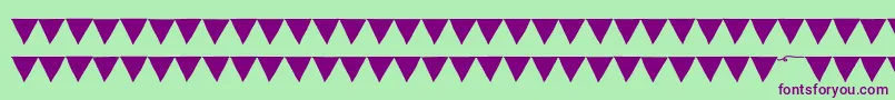 フォントPaperBannerBlack – 緑の背景に紫のフォント