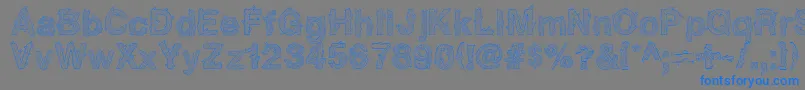 NadcSpaghettica-Schriftart – Blaue Schriften auf grauem Hintergrund