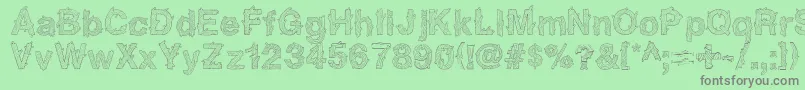 NadcSpaghettica Font – Gray Fonts on Green Background