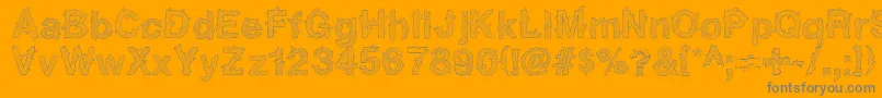 NadcSpaghettica Font – Gray Fonts on Orange Background