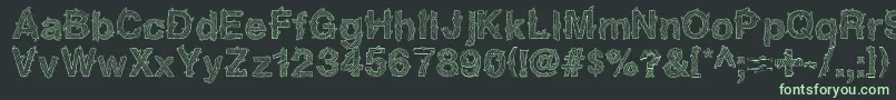 NadcSpaghettica Font – Green Fonts on Black Background