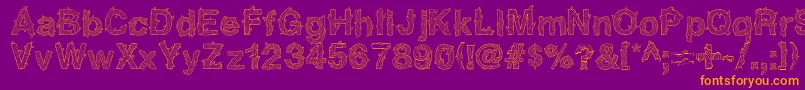 NadcSpaghettica Font – Orange Fonts on Purple Background