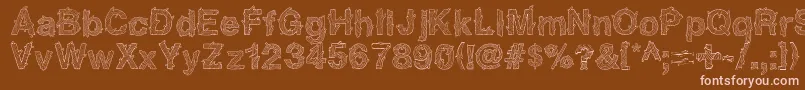 Шрифт NadcSpaghettica – розовые шрифты на коричневом фоне