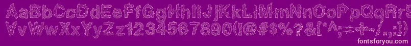 NadcSpaghettica Font – Pink Fonts on Purple Background