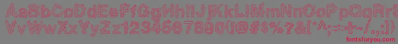 NadcSpaghettica Font – Red Fonts on Gray Background