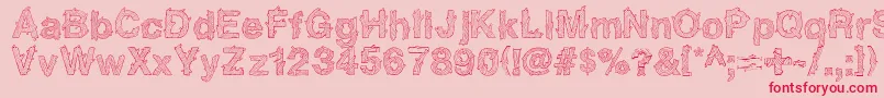NadcSpaghettica Font – Red Fonts on Pink Background