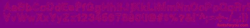 NadcSpaghettica Font – Red Fonts on Purple Background