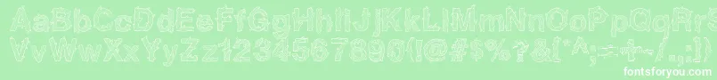 NadcSpaghettica Font – White Fonts on Green Background