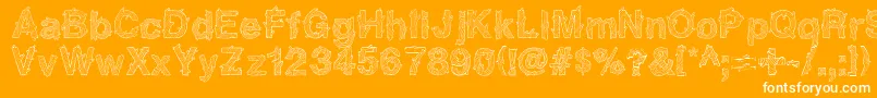 NadcSpaghettica Font – White Fonts on Orange Background