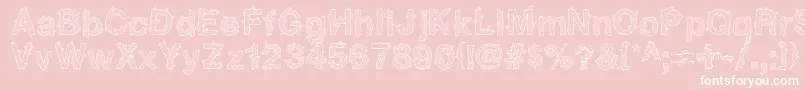 NadcSpaghettica Font – White Fonts on Pink Background