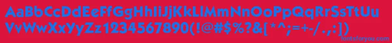 Police KoblenzBoldRegular – polices bleues sur fond rouge