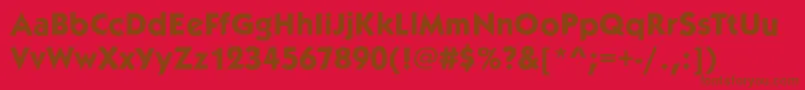 KoblenzBoldRegular-fontti – ruskeat fontit punaisella taustalla