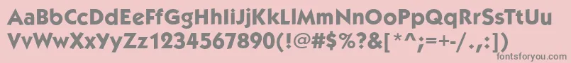 KoblenzBoldRegular Font – Gray Fonts on Pink Background