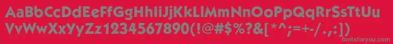 fuente KoblenzBoldRegular – Fuentes Grises Sobre Fondo Rojo