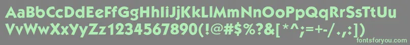 KoblenzBoldRegular Font – Green Fonts on Gray Background