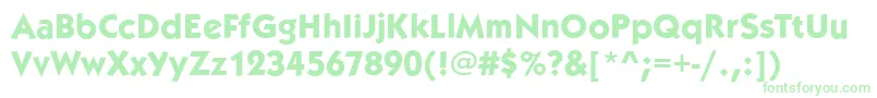 KoblenzBoldRegular Font – Green Fonts on White Background