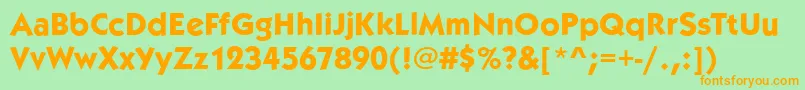 KoblenzBoldRegular Font – Orange Fonts on Green Background