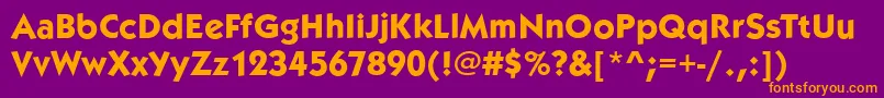 KoblenzBoldRegular Font – Orange Fonts on Purple Background