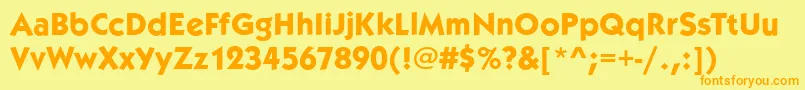 KoblenzBoldRegular Font – Orange Fonts on Yellow Background