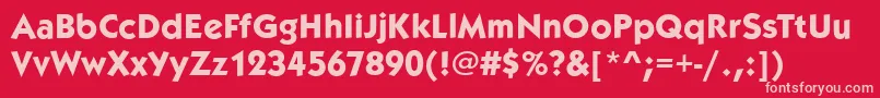 KoblenzBoldRegular Font – Pink Fonts on Red Background