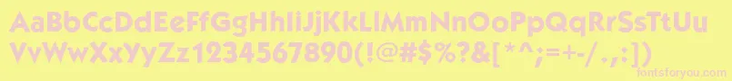 KoblenzBoldRegular Font – Pink Fonts on Yellow Background