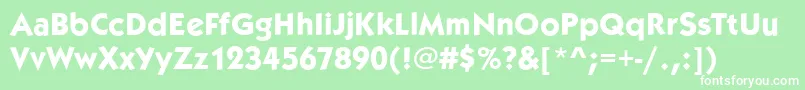 KoblenzBoldRegular Font – White Fonts on Green Background