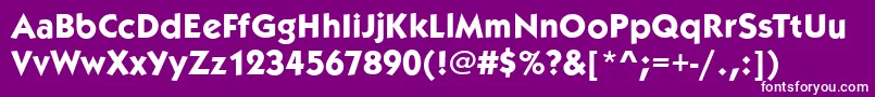 KoblenzBoldRegular Font – White Fonts on Purple Background