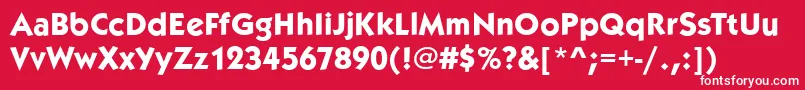 KoblenzBoldRegular Font – White Fonts on Red Background