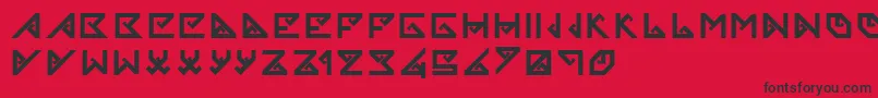 Songket Font – Black Fonts on Red Background