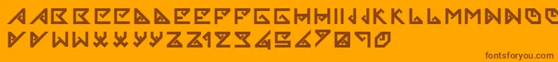 Songket Font – Brown Fonts on Orange Background