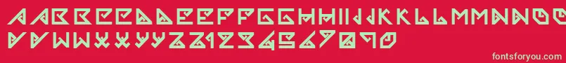 Songket Font – Green Fonts on Red Background