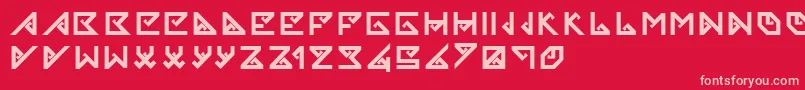 Songket Font – Pink Fonts on Red Background