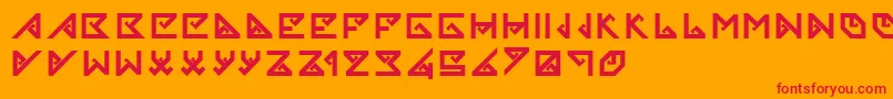 Songket Font – Red Fonts on Orange Background