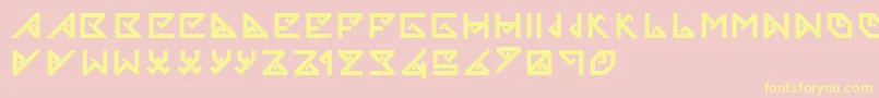 Songket Font – Yellow Fonts on Pink Background