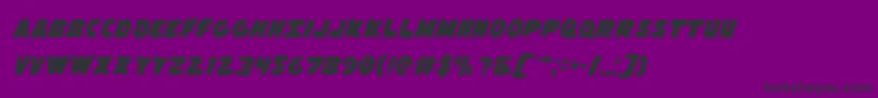 Flyingleatherv2-Schriftart – Schwarze Schriften auf violettem Hintergrund