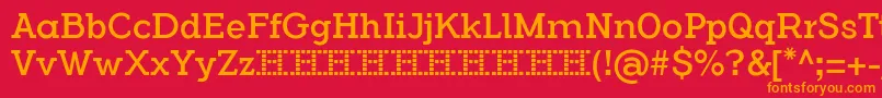 FlamanteCairoBook Font – Orange Fonts on Red Background