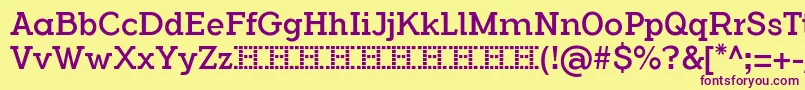 FlamanteCairoBook Font – Purple Fonts on Yellow Background