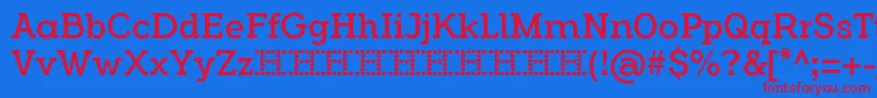 FlamanteCairoBook Font – Red Fonts on Blue Background