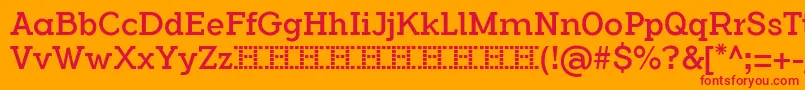フォントFlamanteCairoBook – オレンジの背景に赤い文字